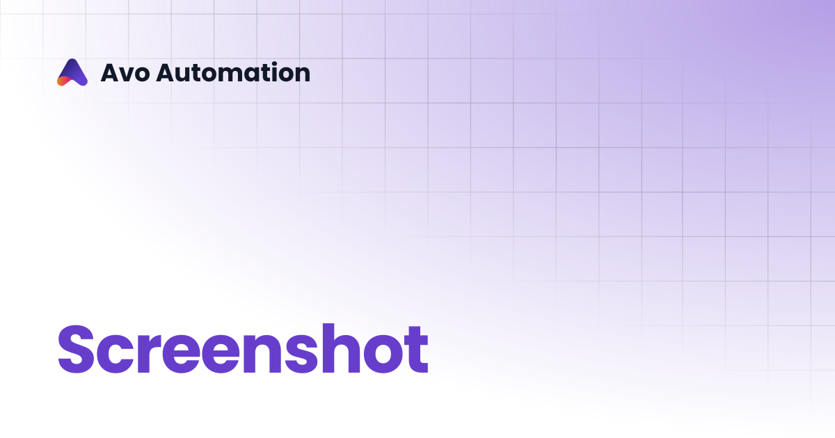 Screenshot | Avo Assure Guide | Avo Automation