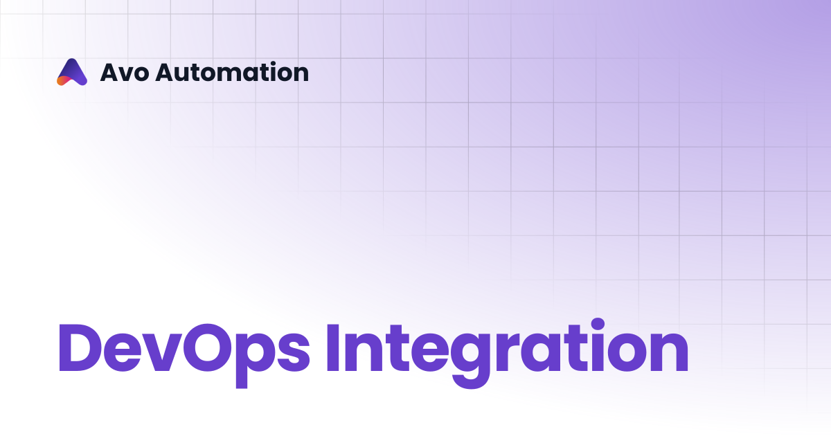 DevOps Integration | Avo Assure Guide | Avo Automation