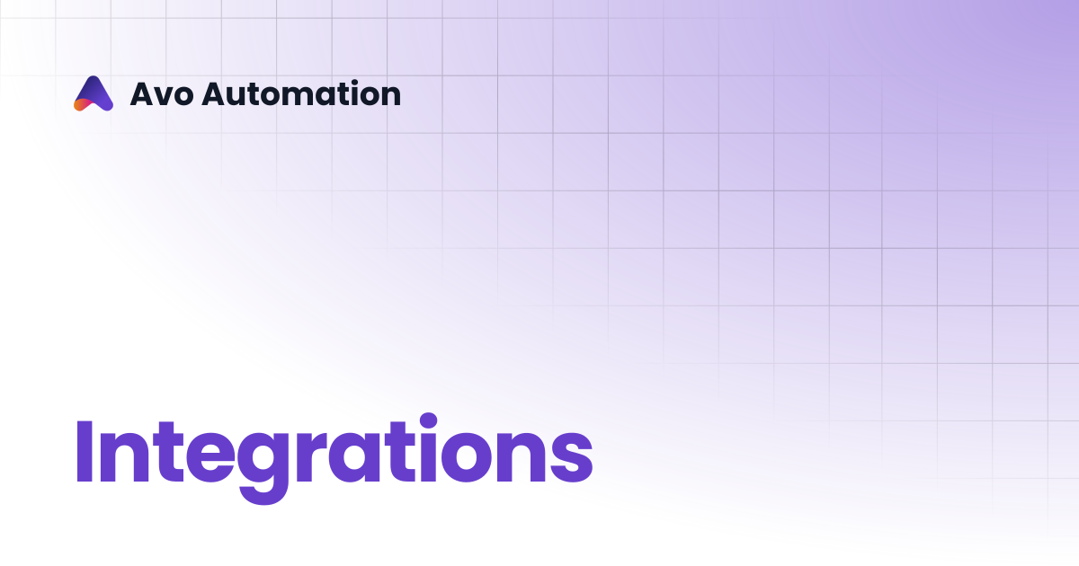 Integrations | Avo Assure Guide | Avo Automation